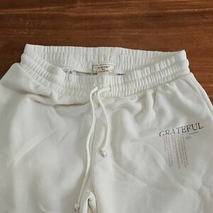 White Grateful Sweatpants